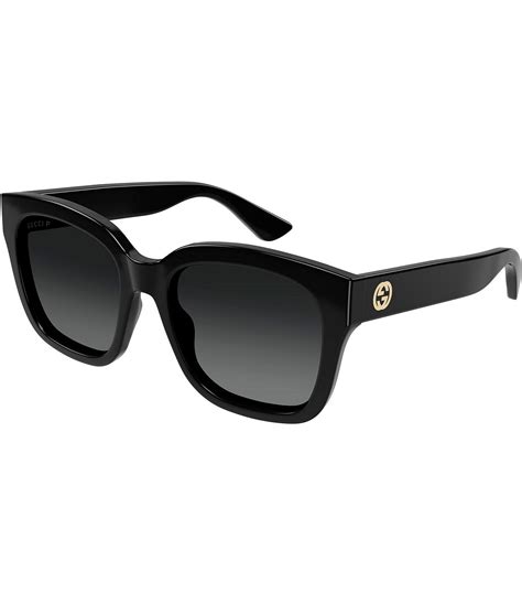 gucci black sunglasses square|gucci minimal 54mm square sunglasses.